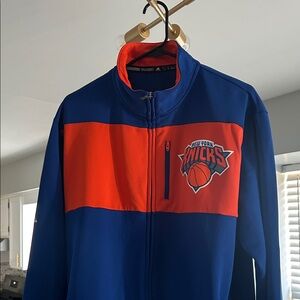 Adidas Blue and Orange Bomber Jacket